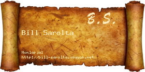 Bill Sarolta névjegykártya